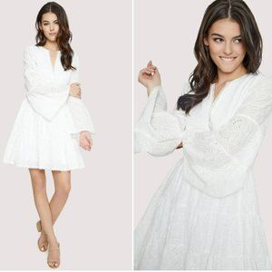 Lost + Wander Love Letters Mini Dress, White, M